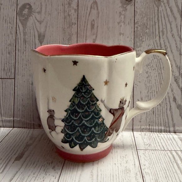 Anthropologie New York City Ballet Mug Nutcracker Mouse King Christmas Tree New